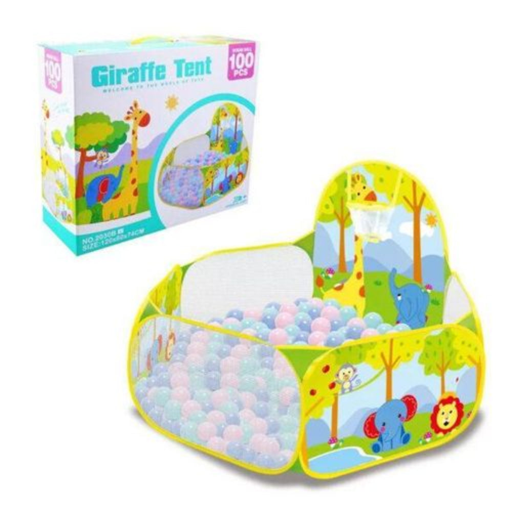 Children Giraffe Tent + 100 Balls