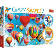 Trefl 600-Piece Crazy Shape Jigsaw Puzzle – Colorful Balloons