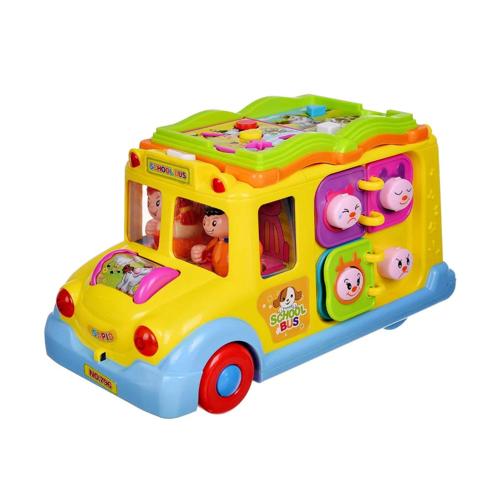 Hola Keep Me Busy School Bus Toy (Light & Music) - Toys