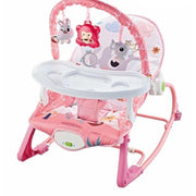 Umbrella Multi-Function Baby Feeding and Rocking Chair – Pink