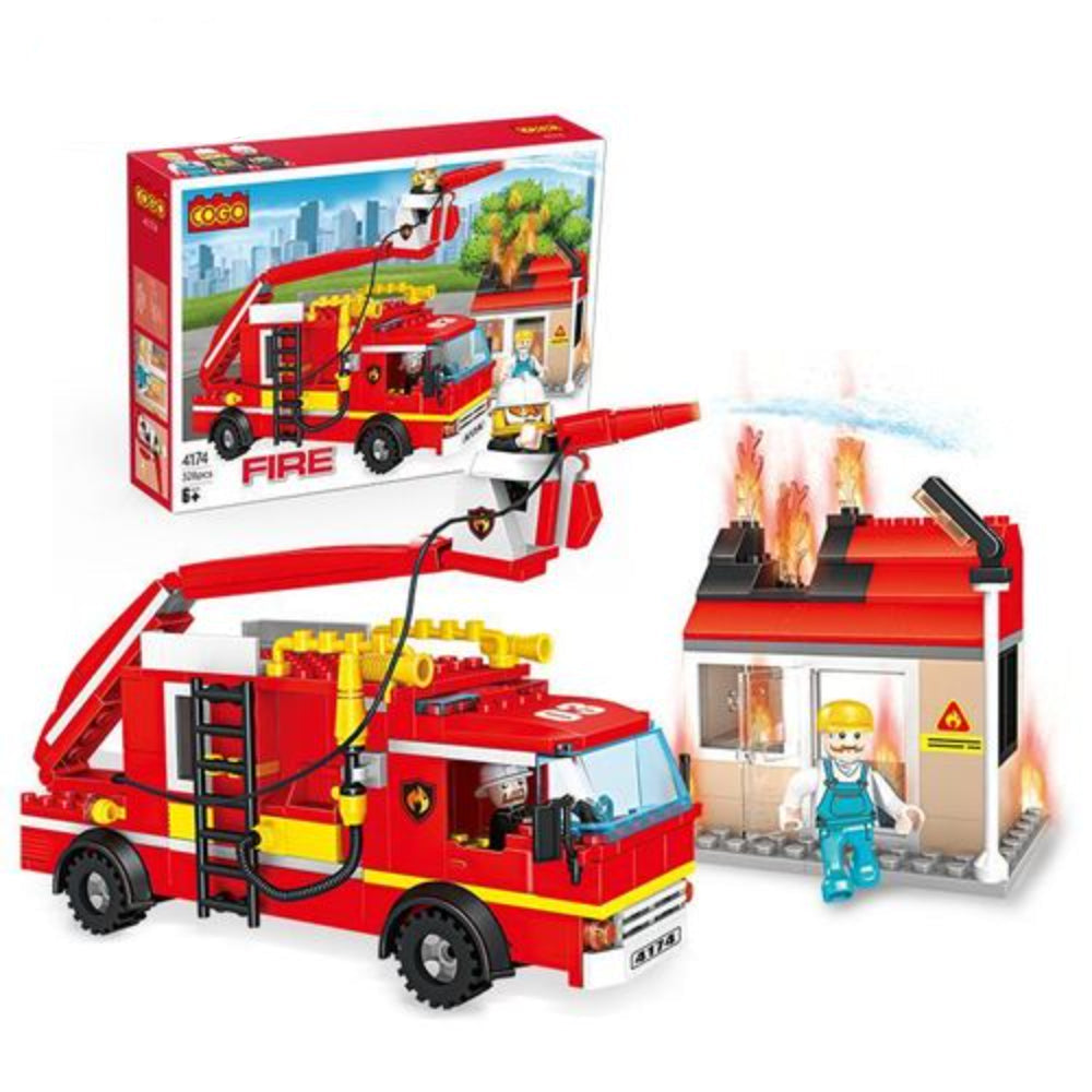Cogo City Fire Building Block Set – 328 Pcs