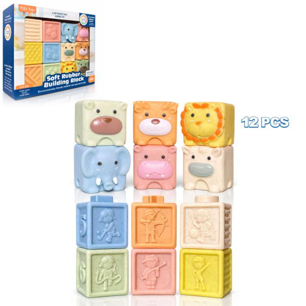 YiZe Toys Soft Rubber Building Blocks – 6m+