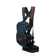 Petit Bebe Smart Gear Baby Carrier – Navy Blue Linen Fabric with Havana Leather