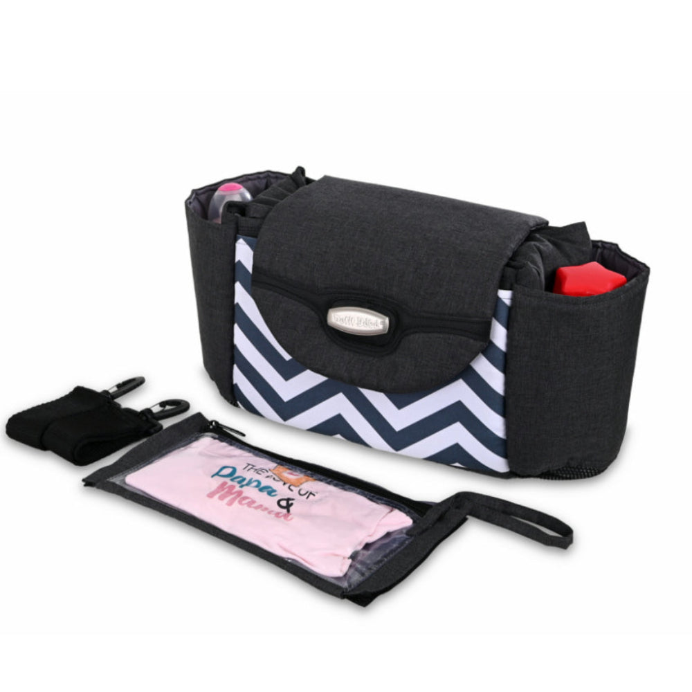 Petit Bebe Formi Stroller Organizer Bag – Zigzag Print