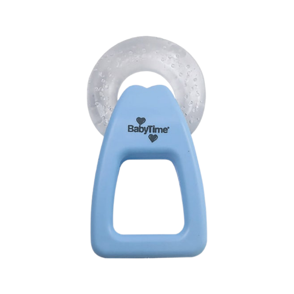 Baby Time Water Teether With Handle - Blue