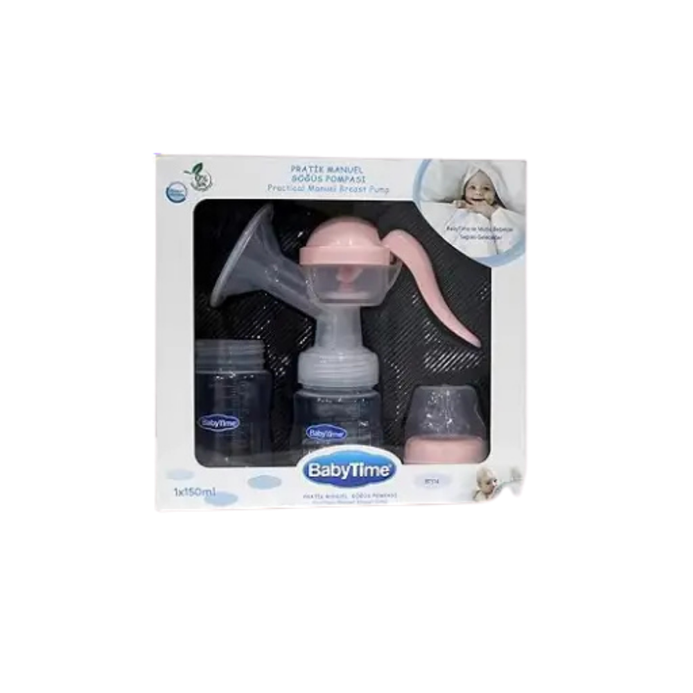 Baby Time Manual Breast Pump - Pink