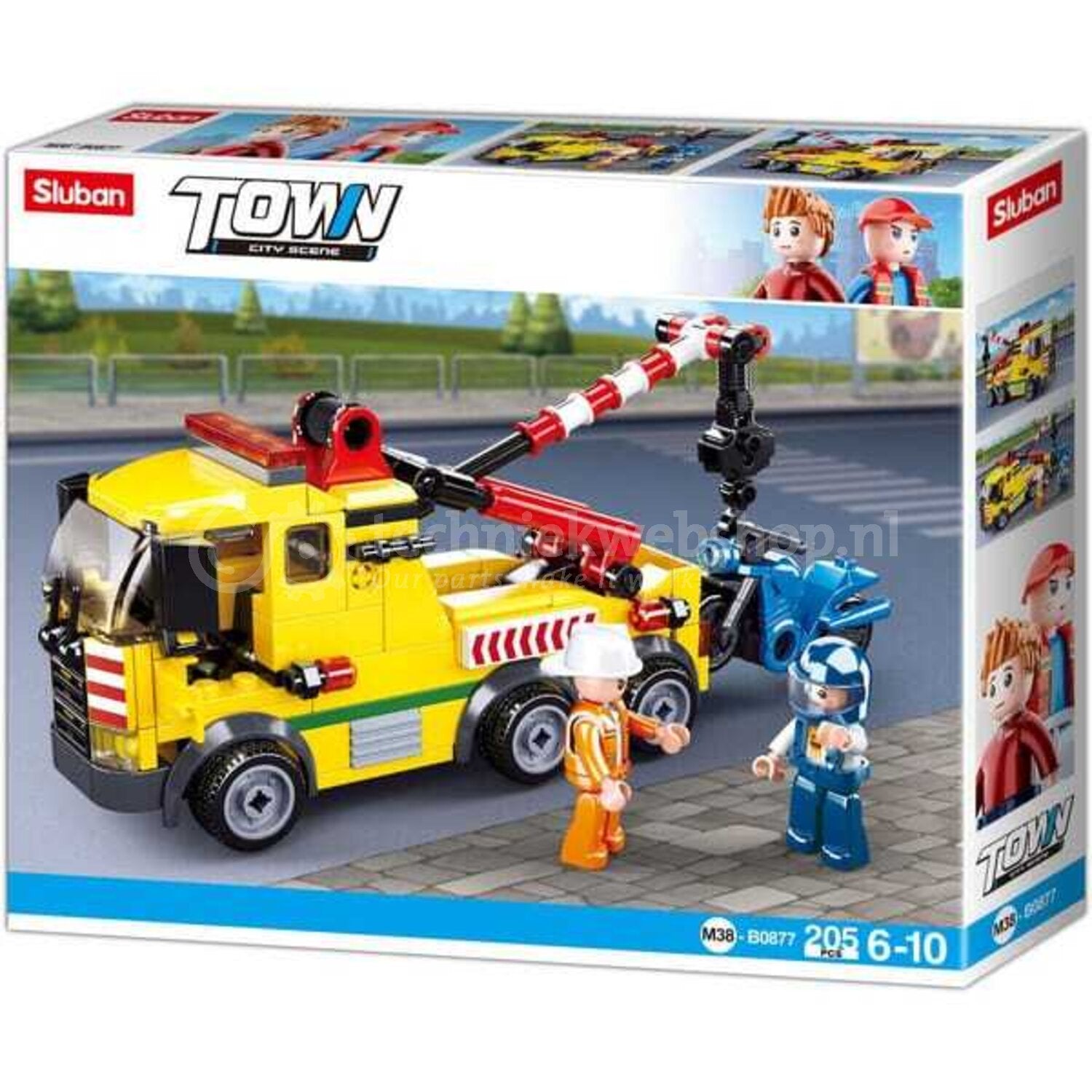 Sluban Town Construction Large Tow Truck Building Blocks Set - 205 Pcs