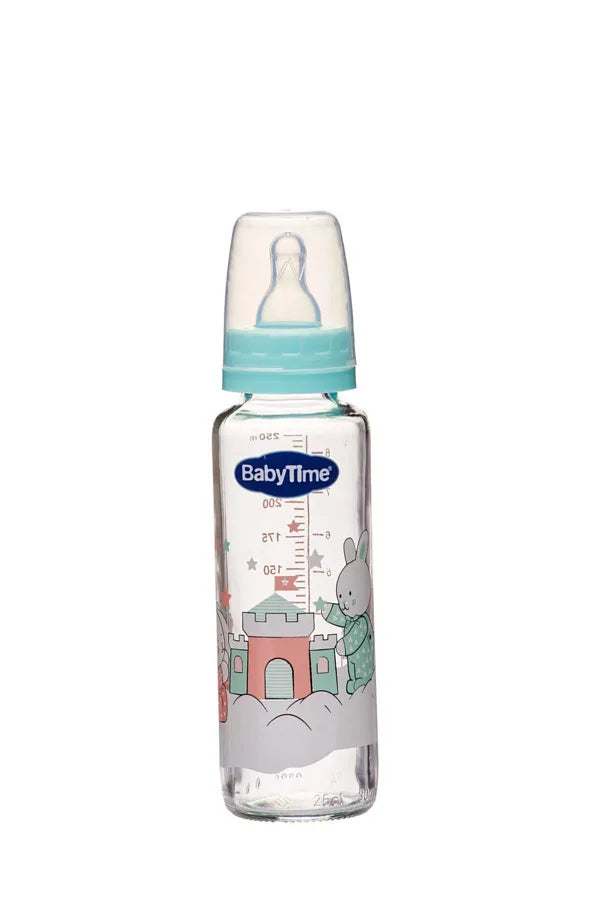 Baby Time Baby Glass Feeding Bottle – 125ml