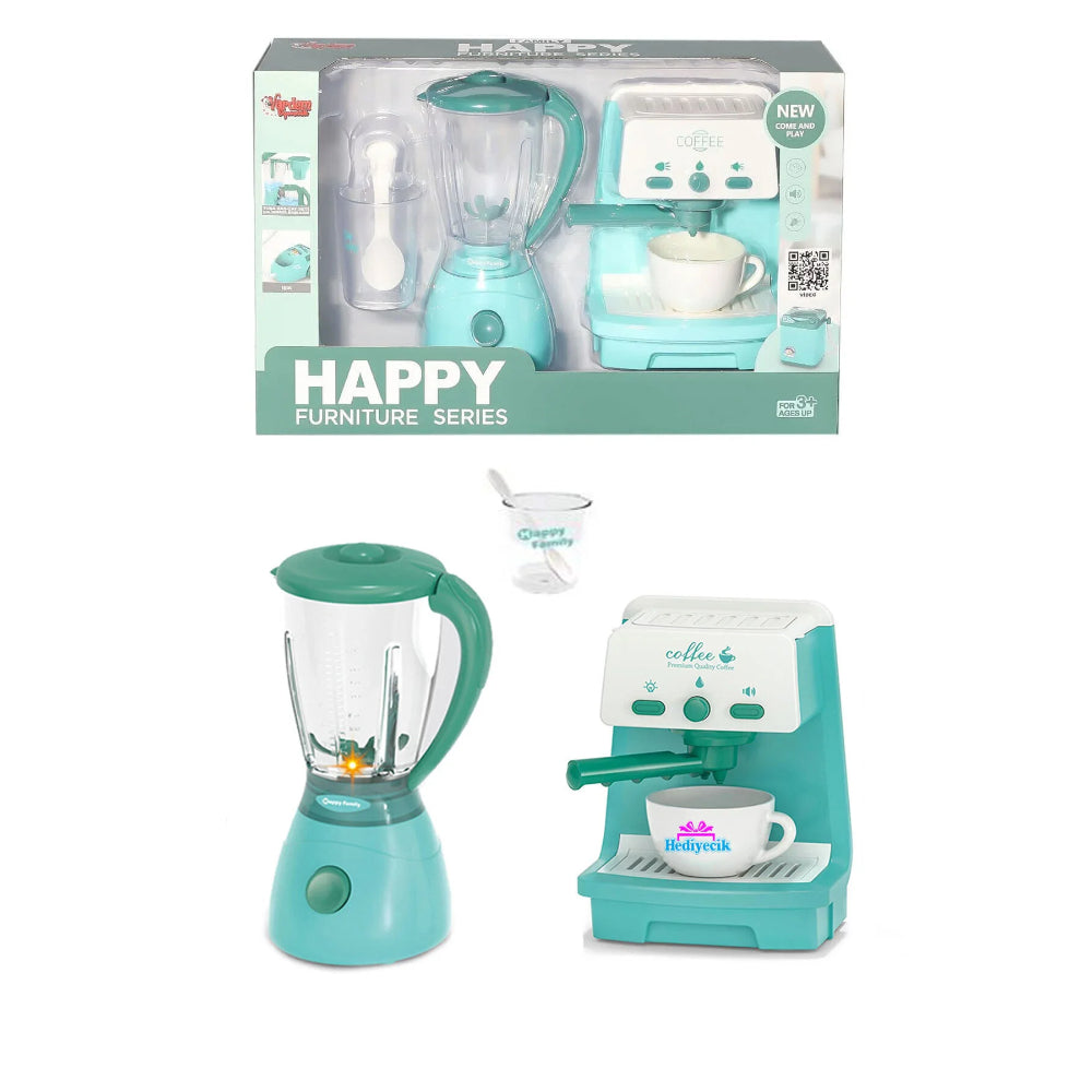 Happy Family Furniture Series Coffee Machine & Blender Playset - Toys - OKO