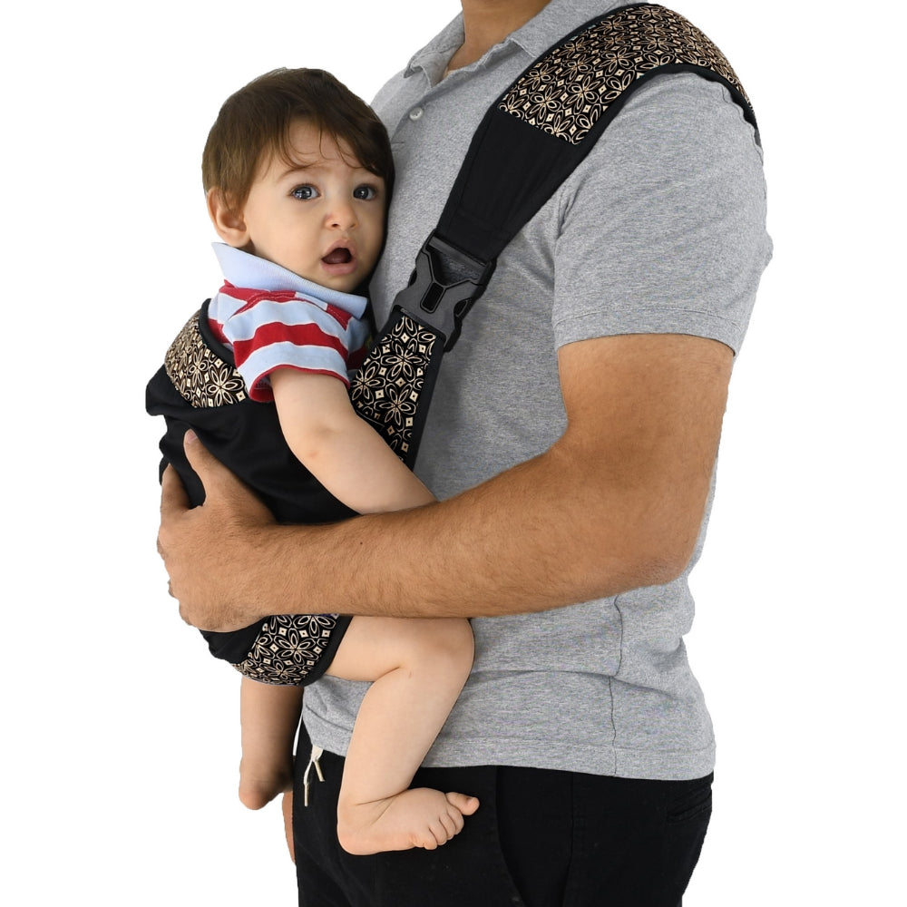 Petit Bebe Baby Vea Sling Carrier – Beige & Black