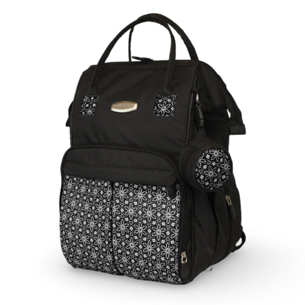 Petit Bebe Vea Baby Diaper Bag – Black & White - Baby Essentials