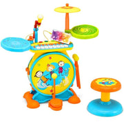 Baoli 2-in-1 Children's Electronic Jazz Drum Kit – Baby Blue