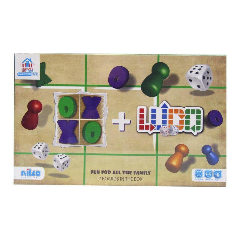 2 In 1 Board Games XO & LUDO - Ourkids - Nilco