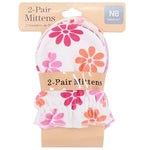 2-Pair Flowery Baby Mittens - Ourkids - Cherries