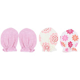 2-Pair Flowery Baby Mittens - Ourkids - Cherries