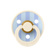 BIBS Studio Color Block Pacifier Round Latex - Size 1 - Ivory/Dusty Blue