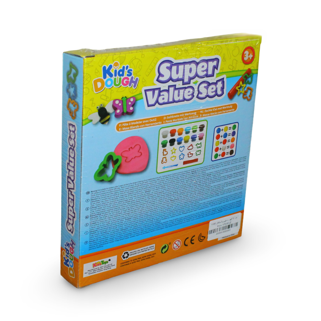 Kids Dough Modeling Clay Set – 12 Cups with Animal Shape Molds