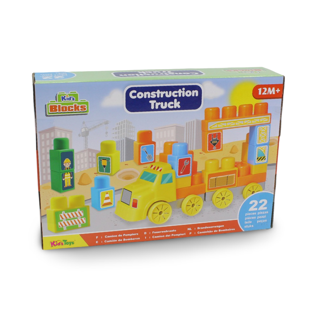 Kid's Toys Construction Truck Building Blocks Set – 22 Pcs