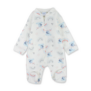 Unisex Baby Cotton Baby Footie – Off-White with Koala Print