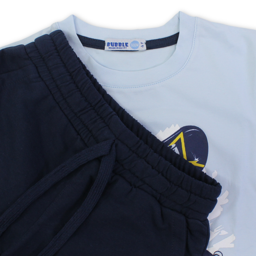 Boys Cotton Pajama – with "Skate Board" Print
