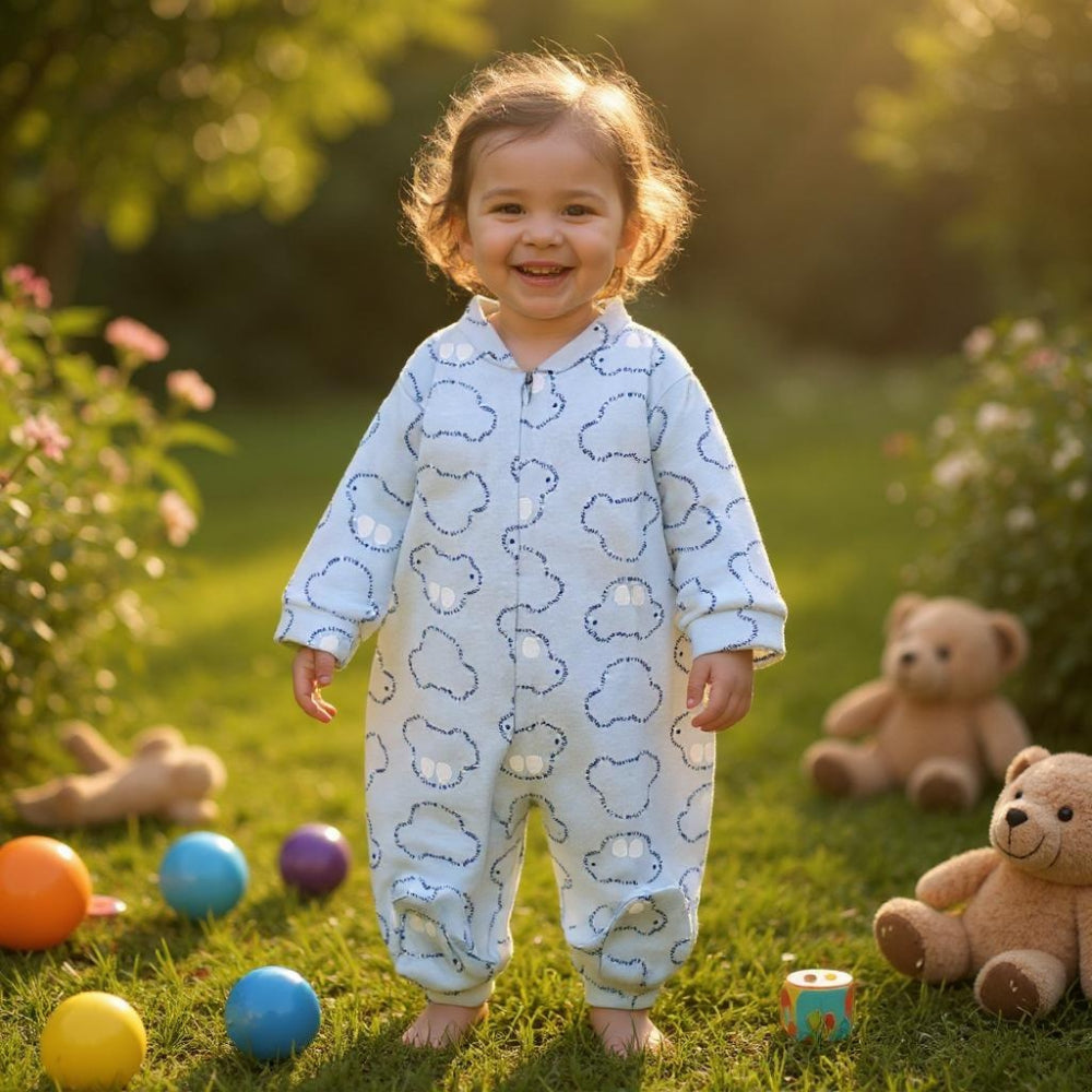 Baby Boys Baby Footie – Babyblue