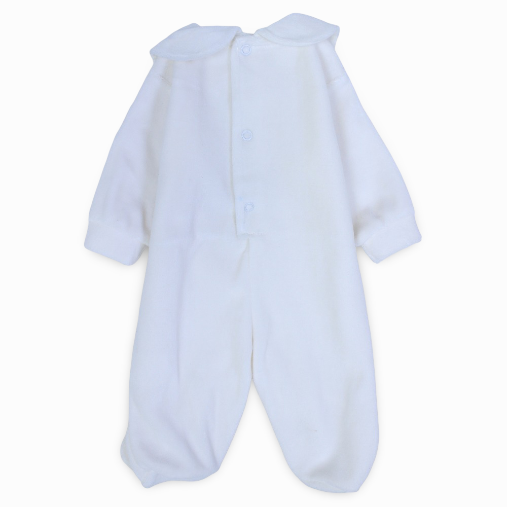 Unisex Baby Velvet Baby Footie – Off-White