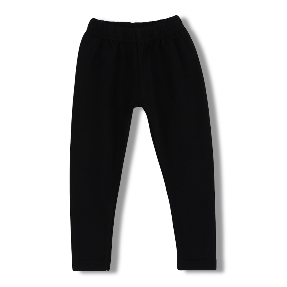 Girls Cotton Leggings – Black