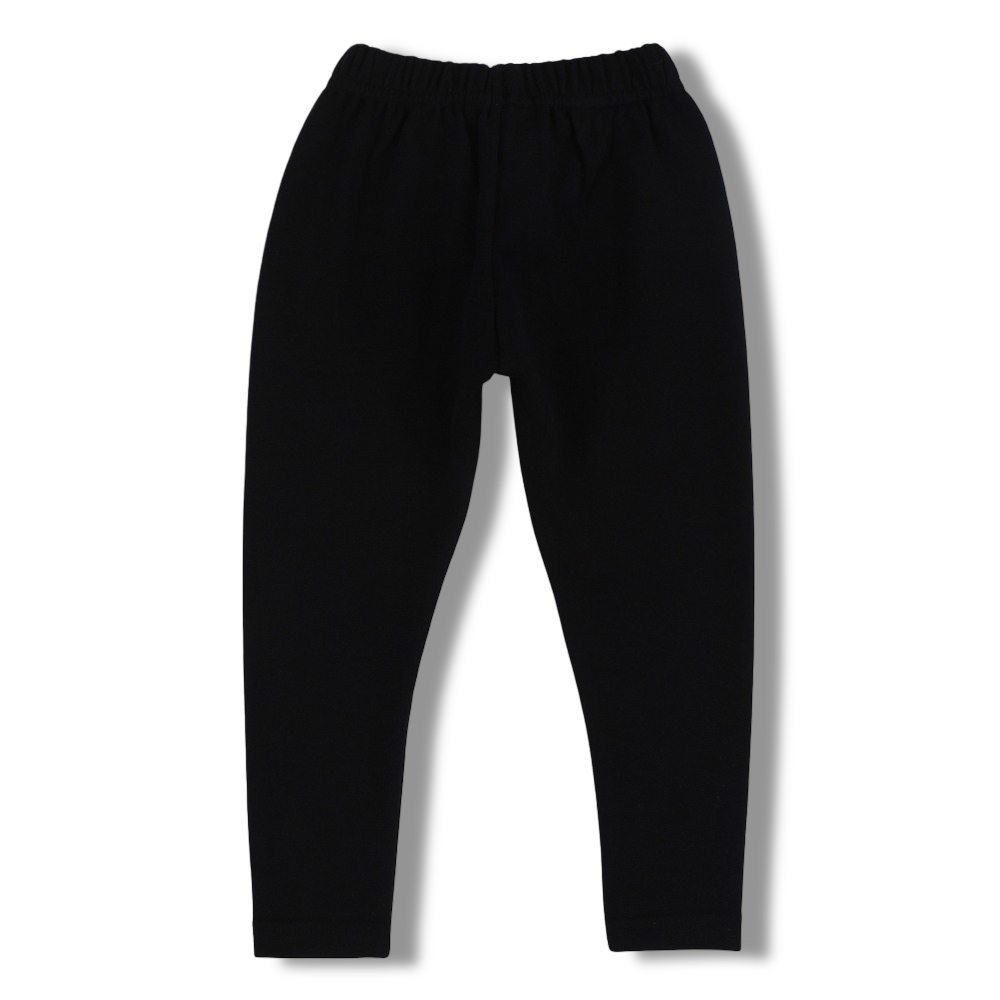 Girls Cotton Leggings – Black