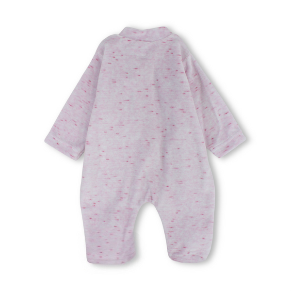 Baby Girls Velvet Hooded Baby Footie – Pink