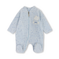 Baby Boys Velvet Hooded Baby Footie – Baby Blue