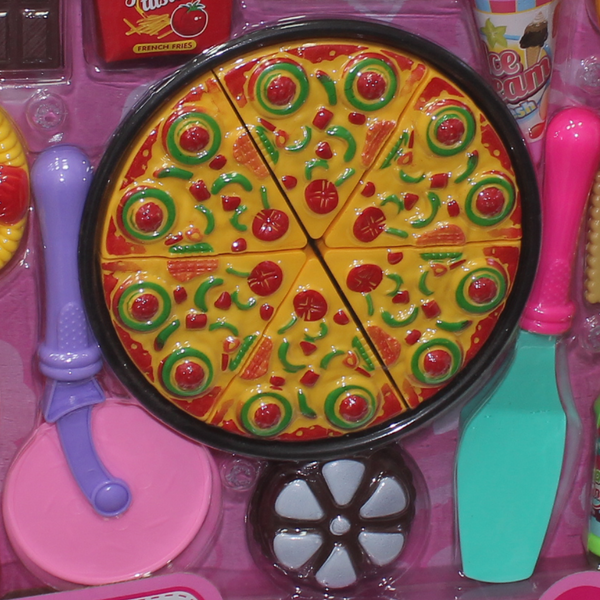 Colorful Pizza Tableware Kitchen Pretend Set