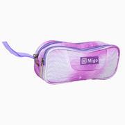 Fabric Pencil Case - Purple & Silver