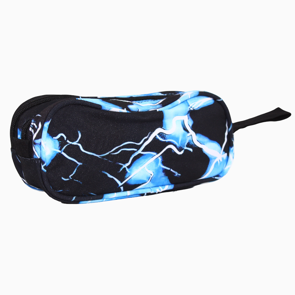 Fabric Pencil Case- Black & Blue