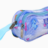 Fabric Unicorn Pencil Case - Light Blue