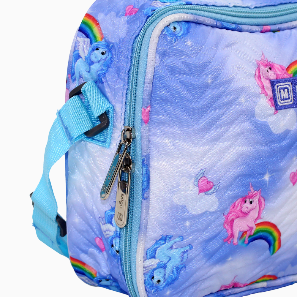 Fabric Unicorn Lunch Bag - Light Blue