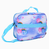 Fabric Unicorn Lunch Bag - Light Blue