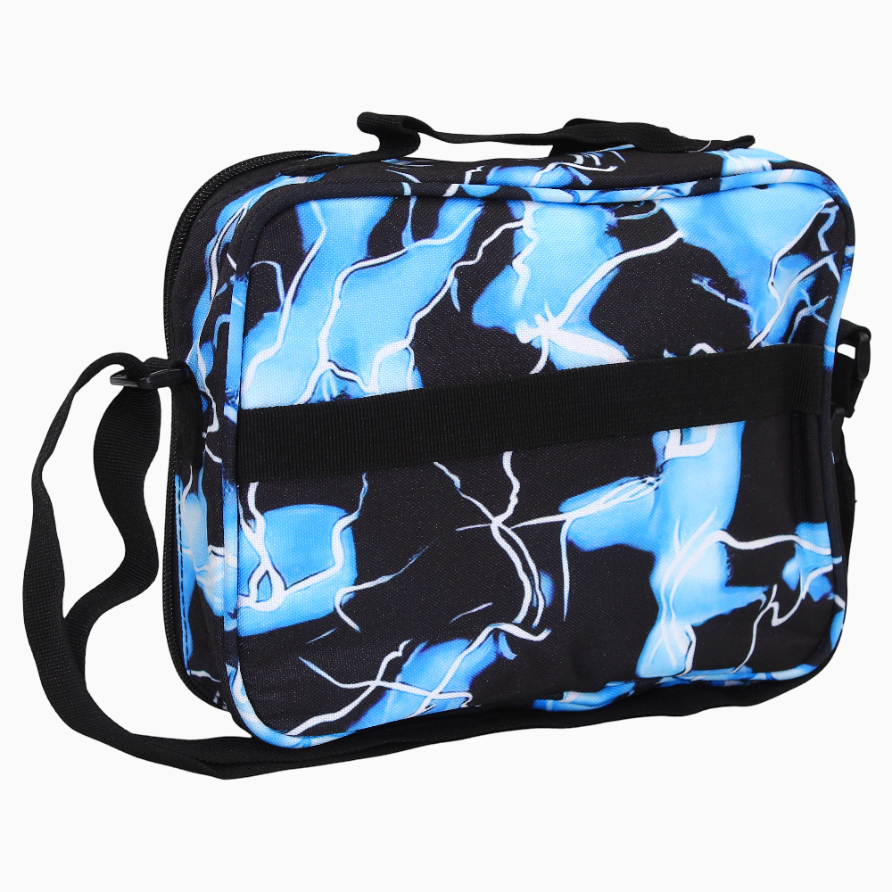 Fabric Lunch Bag - Black & Blue