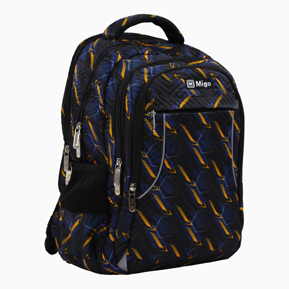 Black & Orange Backpack - 18 Inches