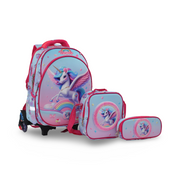Migo School Set Unicorn Trolley Bag 16 Inches – Baby Blue