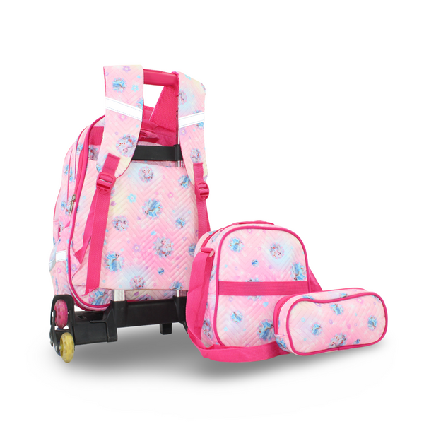 Migo Frozen School Set Trolley Bag 16 Inches – Pink