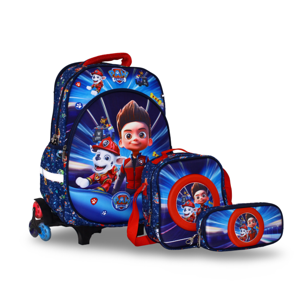 Migo Paw Patrol School Set Trolley Bag 16 Inches – Navy