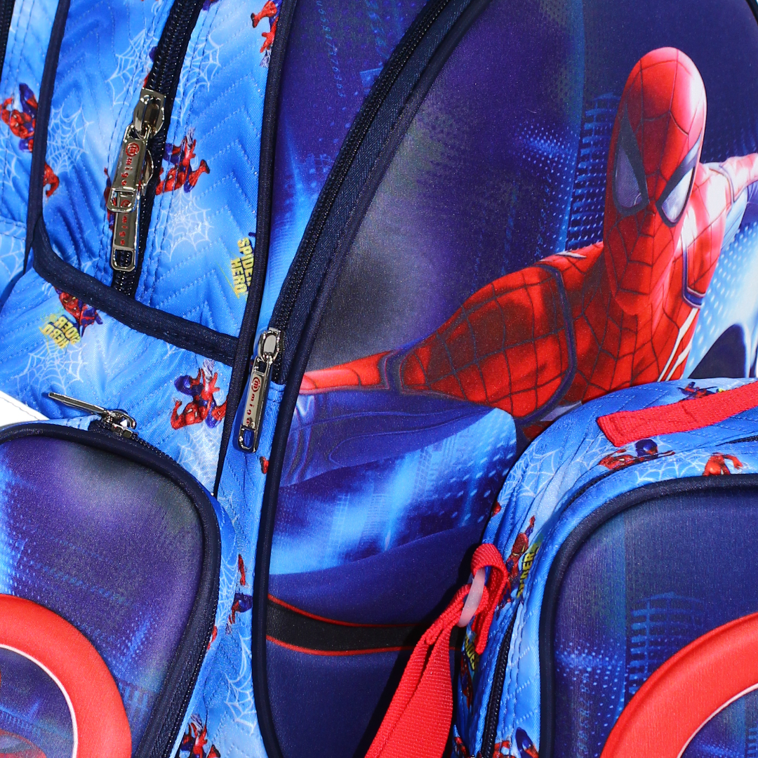 Migo Spider-Man School Set Trolley Bag 16 Inches – Blue