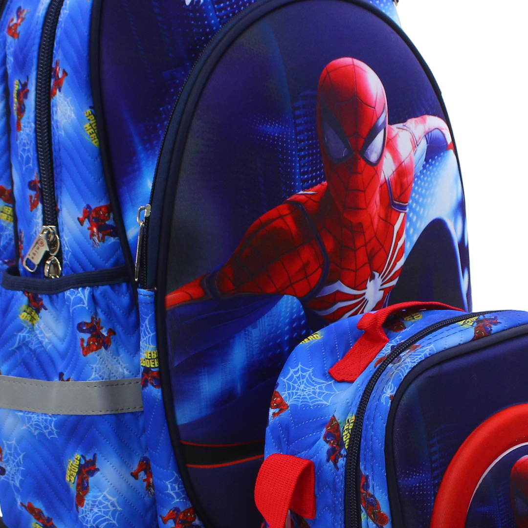 School Set Spider-Man Trolley Bag 18 Inches – Blue