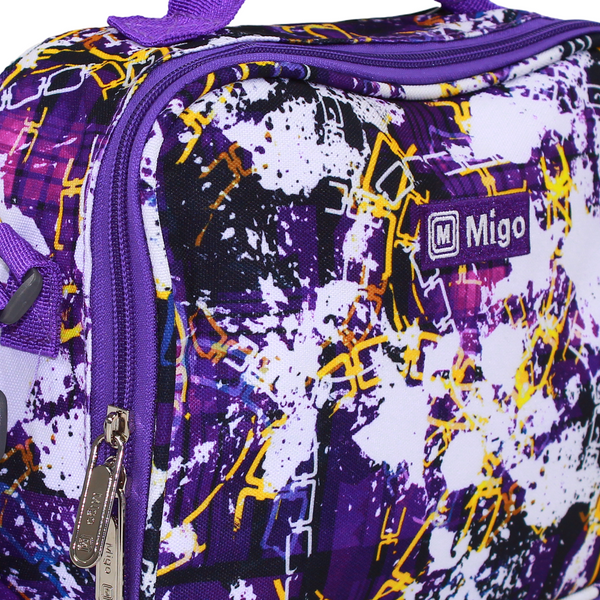 Migo Camouflaged Lunch Bag – Purple & Yellow