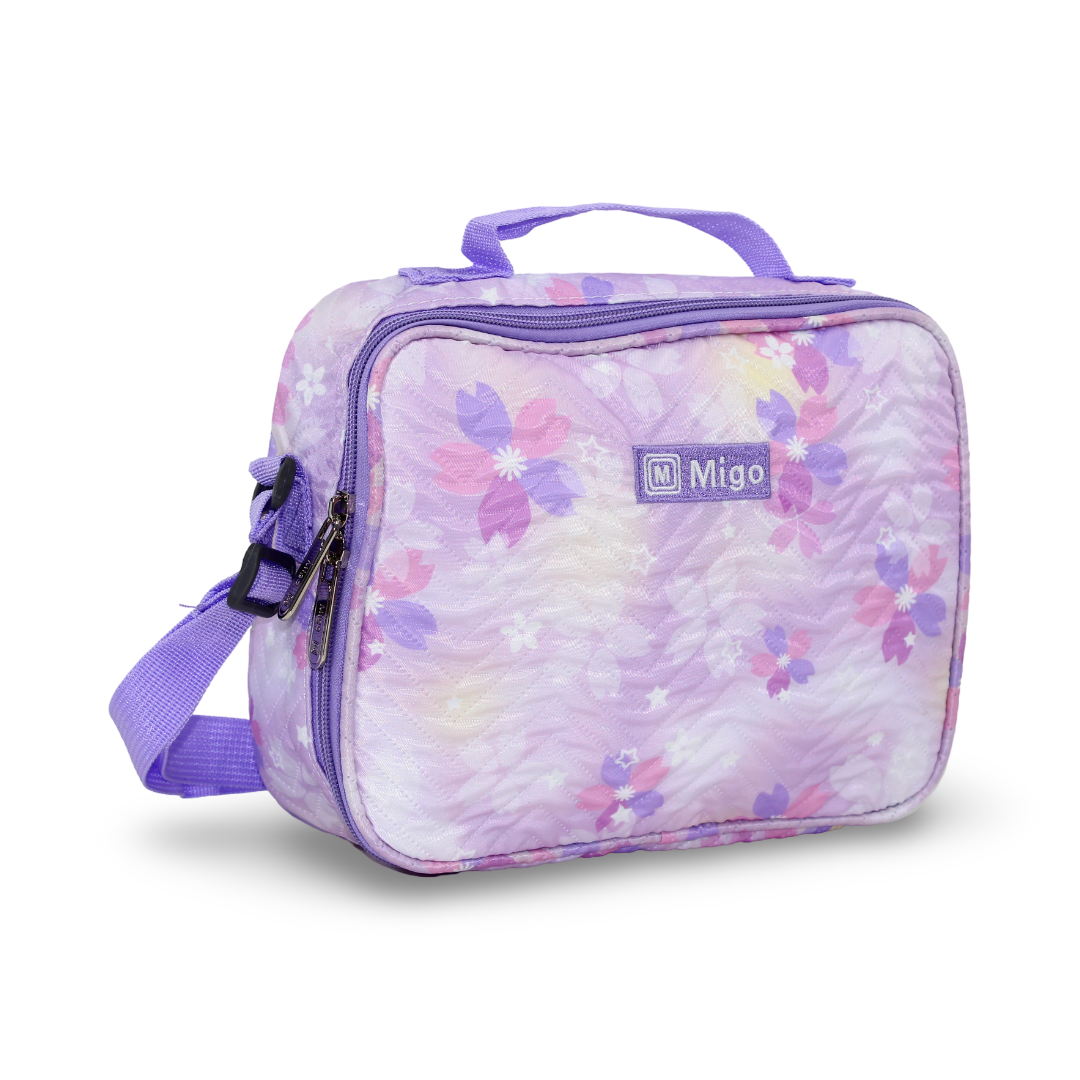 Migo Floral Lunch Bag – Purple