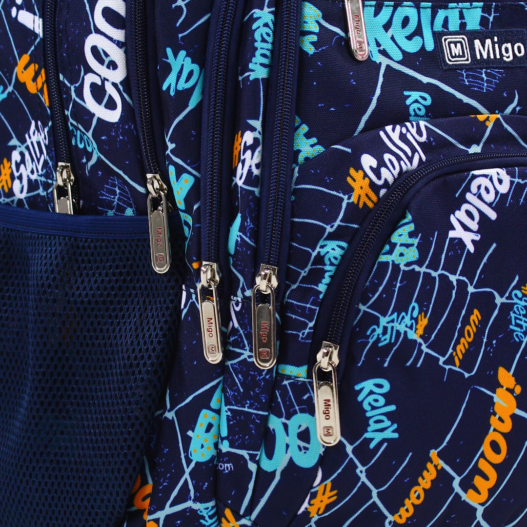 Migo Relax Backpack 18 Inches – Navy