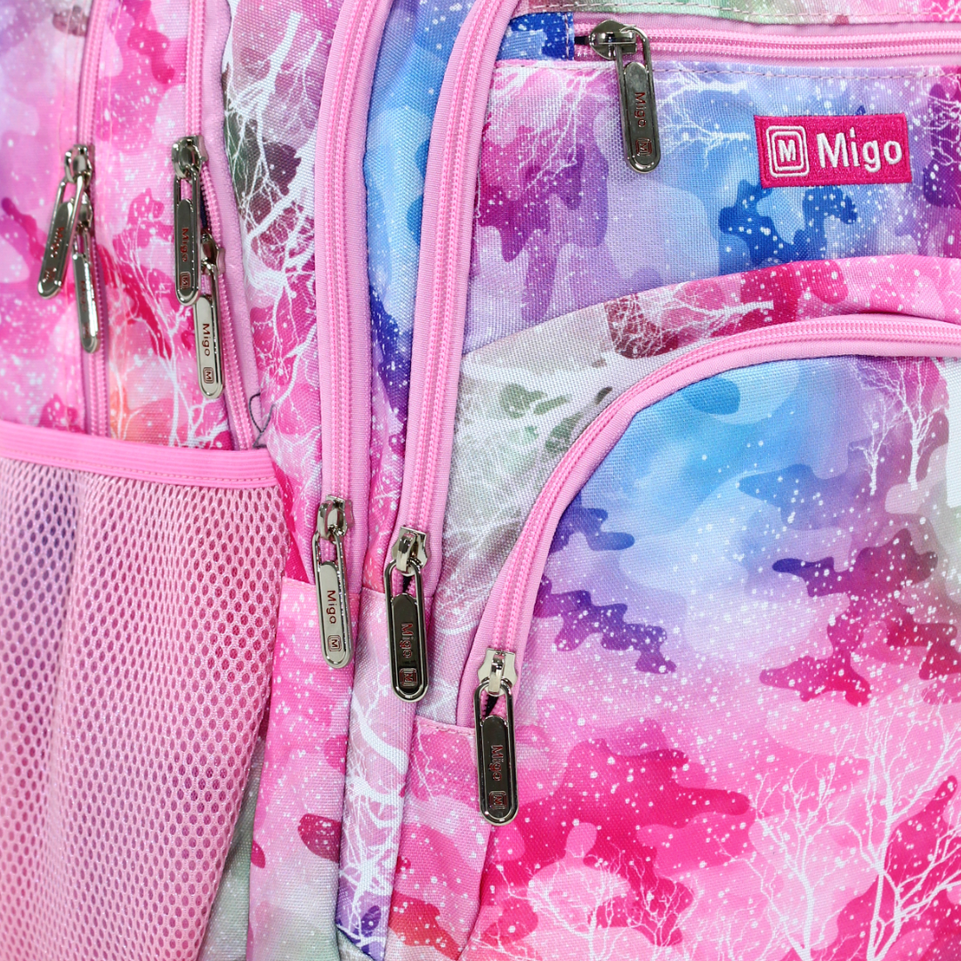 Migo Camouflaged Backpack 18 Inches – Pink