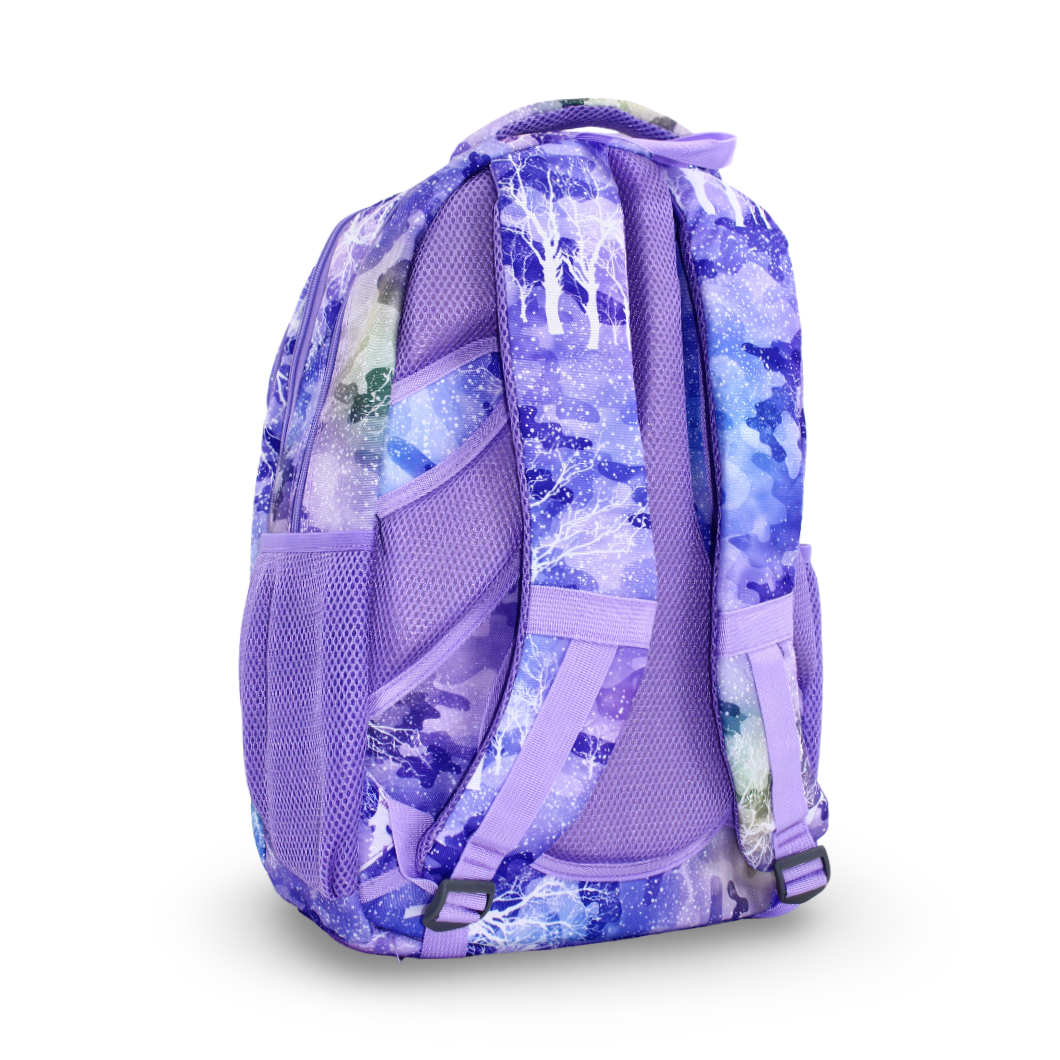 Migo Camouflaged Backpack 18 Inches – Purple