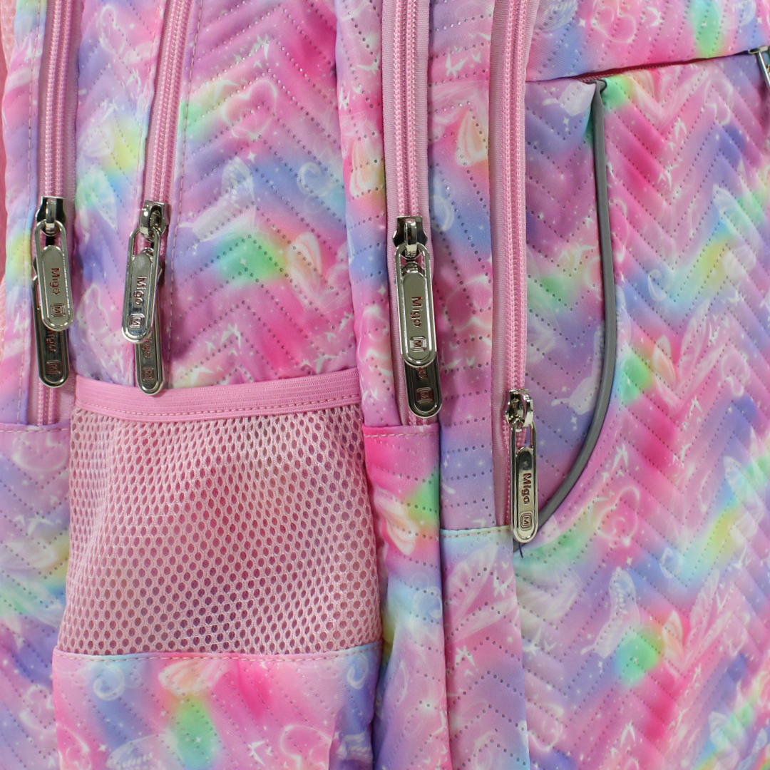 Migo Hearts Backpack 18 Inches – Pink