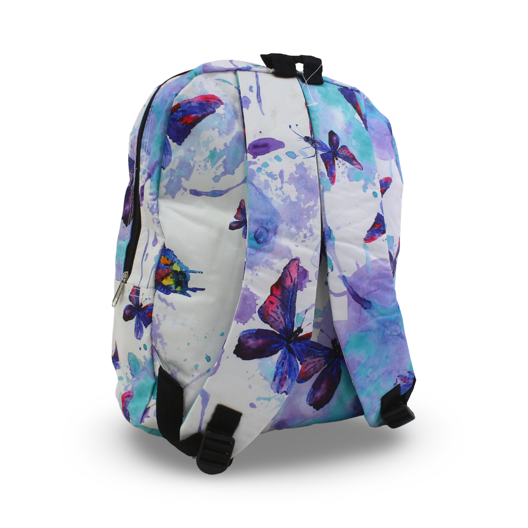 Migo Butterflies Backpack 16 Inches – White